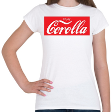 PRINTFASHION Coca Corolla - Női póló - Fehér női póló