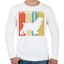 PRINTFASHION Cocker Spaniel - Férfi hosszú ujjú póló - Fehér férfi póló