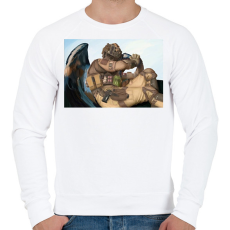 PRINTFASHION CoD König - Férfi pulóver - Fehér