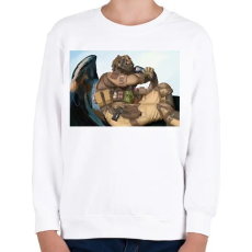 PRINTFASHION CoD König - Gyerek pulóver - Fehér