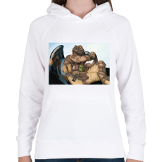 PRINTFASHION CoD König - Női kapucnis pulóver - Fehér