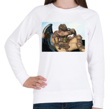 PRINTFASHION CoD König - Női pulóver - Fehér női pulóver, kardigán