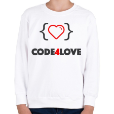 PRINTFASHION CODE4LOVE - Gyerek pulóver - Fehér gyerek pulóver, kardigán