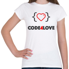 PRINTFASHION CODE4LOVE - Női póló - Fehér női póló