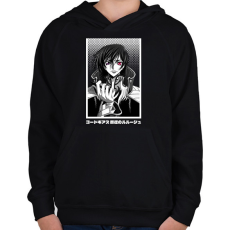PRINTFASHION Code Geass - Gyerek kapucnis pulóver - Fekete
