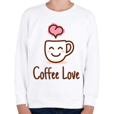 PRINTFASHION Coffe love - Gyerek pulóver - Fehér gyerek pulóver, kardigán