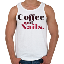 PRINTFASHION Coffee and nails. - Férfi atléta - Fehér atléta, trikó