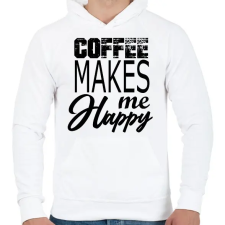 PRINTFASHION coffee - Férfi kapucnis pulóver - Fehér női pulóver, kardigán