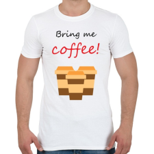 PRINTFASHION coffee - Férfi póló - Fehér férfi póló