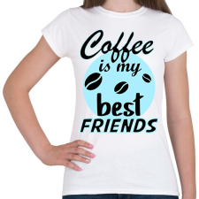 PRINTFASHION coffee friends - Női póló - Fehér női póló