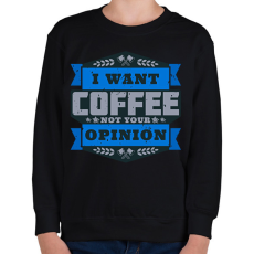 PRINTFASHION Coffee - Gyerek pulóver - Fekete