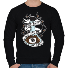 PRINTFASHION coffee.halloween - Férfi pulóver - Fekete férfi pulóver, kardigán