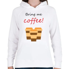 PRINTFASHION coffee - Női kapucnis pulóver - Fehér