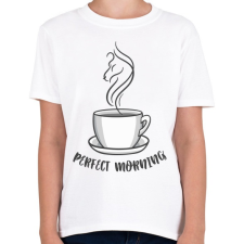PRINTFASHION Coffee - perfect morning - Gyerek póló - Fehér gyerek póló