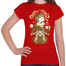 PRINTFASHION Coffee Racer - Női póló - Piros