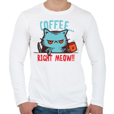 PRINTFASHION Coffee right - Férfi hosszú ujjú póló - Fehér