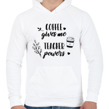 PRINTFASHION Coffee- Teacher - Férfi kapucnis pulóver - Fehér női pulóver, kardigán