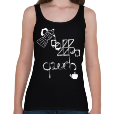 PRINTFASHION CoffeeQueenWhite - Női atléta - Fekete