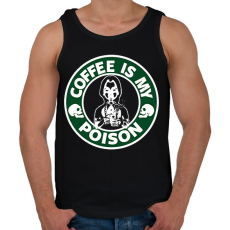 PRINTFASHION coffeismypoison - Férfi atléta - Fekete