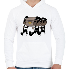 PRINTFASHION Coffin Dance - Férfi kapucnis pulóver - Fehér férfi pulóver, kardigán