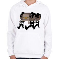 PRINTFASHION Coffin Dance - Gyerek kapucnis pulóver - Fehér