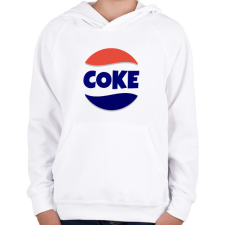 PRINTFASHION COKE - Gyerek kapucnis pulóver - Fehér gyerek pulóver, kardigán