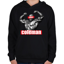 PRINTFASHION Coleman power - Gyerek kapucnis pulóver - Fekete gyerek pulóver, kardigán