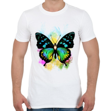 PRINTFASHION colorful butterfly - Férfi póló - Fehér férfi póló
