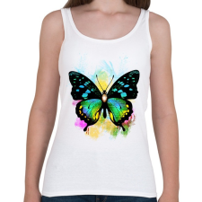 PRINTFASHION colorful butterfly - Női atléta - Fehér női trikó