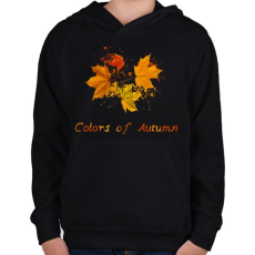 PRINTFASHION colors of autumn - Gyerek kapucnis pulóver - Fekete