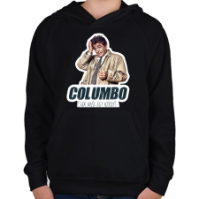 PRINTFASHION Columbo - Csak még egy kérdés - Gyerek kapucnis pulóver - Fekete gyerek pulóver, kardigán