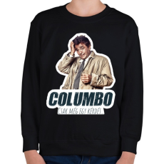 PRINTFASHION Columbo - Csak még egy kérdés - Gyerek pulóver - Fekete