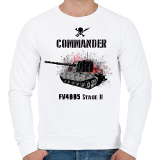 PRINTFASHION commander fv4005 - Férfi pulóver - Fehér