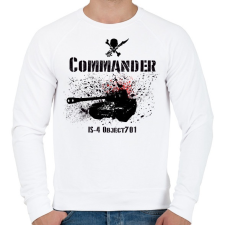 PRINTFASHION commander is-4 - Férfi pulóver - Fehér férfi pulóver, kardigán