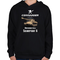 PRINTFASHION commander-scorpion g - Gyerek kapucnis pulóver - Fekete