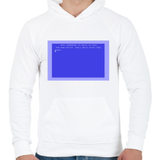 PRINTFASHION Commodore 64 - Férfi kapucnis pulóver - Fehér
