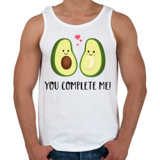 PRINTFASHION Complete me! - Férfi atléta - Fehér