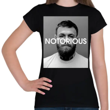 PRINTFASHION Conor McGregor NOTORIOUS - Női póló - Fekete női póló