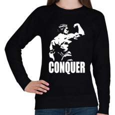 PRINTFASHION Conquer - Női pulóver - Fekete