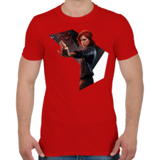 PRINTFASHION Control - Férfi póló - Piros férfi póló