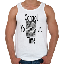 PRINTFASHION Control Your Time. - Férfi atléta - Fehér atléta, trikó