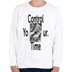 PRINTFASHION Control Your Time. - Gyerek pulóver - Fehér