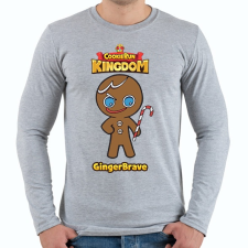 PRINTFASHION Cookie Run Kingdom - GingerBrave - Férfi hosszú ujjú póló - Sport szürke férfi póló