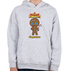 PRINTFASHION Cookie Run Kingdom - GingerBrave - Gyerek kapucnis pulóver - Sport szürke