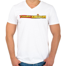 PRINTFASHION Cookie Run Kingdom - Logo - Férfi V-nyakú póló - Fehér