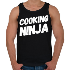 PRINTFASHION Cooking ninja - Férfi atléta - Fekete