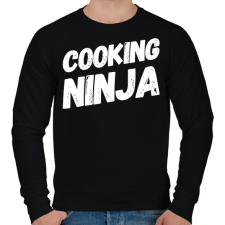 PRINTFASHION Cooking ninja - Férfi pulóver - Fekete férfi pulóver, kardigán