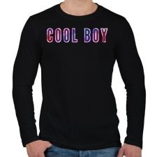 PRINTFASHION cool boy - Férfi hosszú ujjú póló - Fekete férfi póló