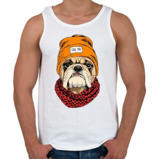 PRINTFASHION Cool Dog - Férfi atléta - Fehér