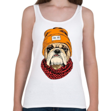 PRINTFASHION Cool Dog - Női atléta - Fehér női trikó
